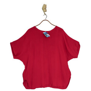NWT Tienda Ho Morocco Hand Woven Ribbed Oasis Tunic Top Boho Lagenlook Comfy